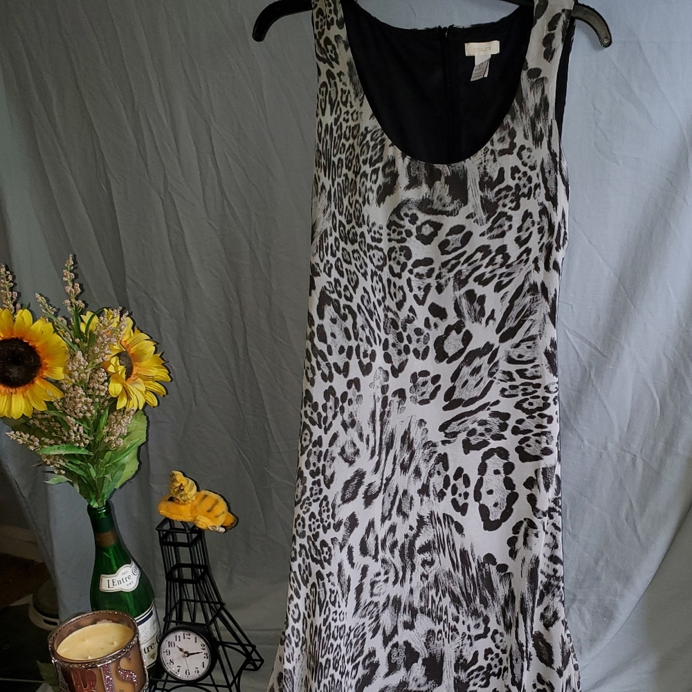 Chico'a Animal print maxi dress. Black white sz 0 (4)